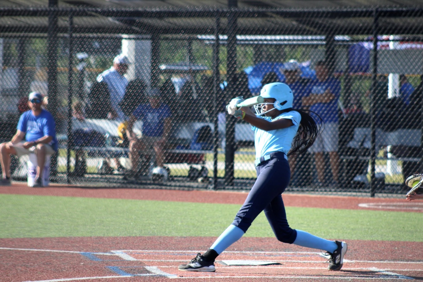 McKenna Keys playing softball